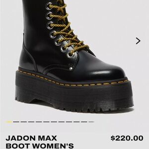 Dr. Martens Women's Jadon Max Black Platform Boots